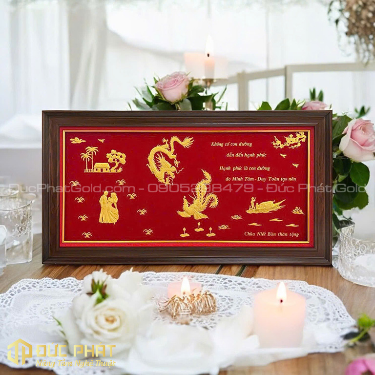 tranh Long Phụng Trình Tường làm quà cưới cao cấp