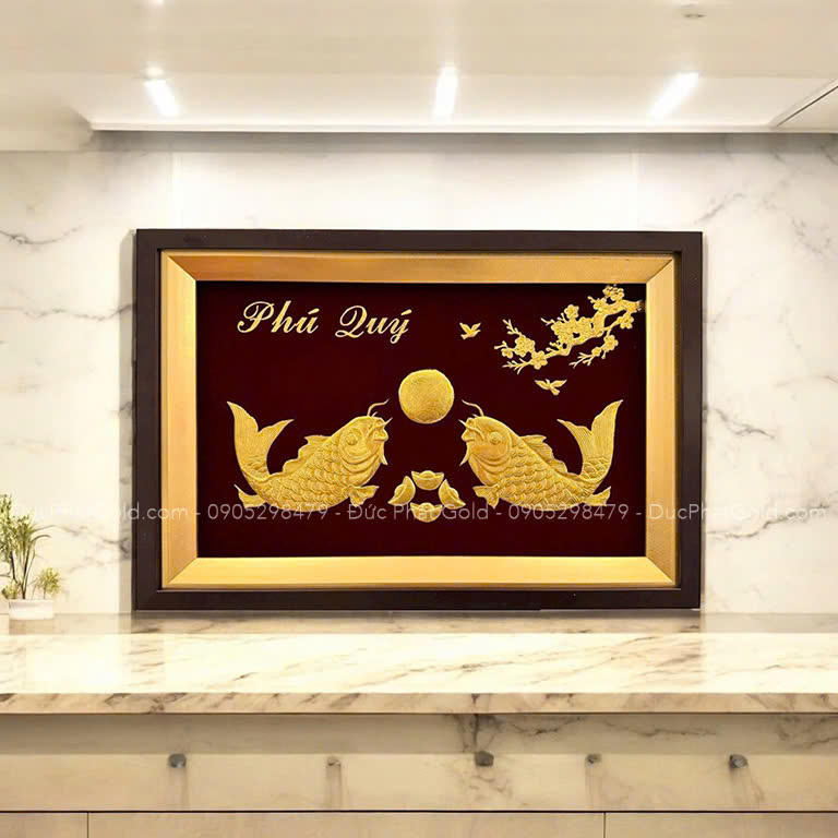 Tranh Song Ngư Vọng Nguyệt Tranh Song Ngư Vọng Nguyệt