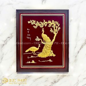 Tranh khổng tước Như ý cát tường