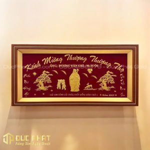 Tranh mừng thọ cụ ông 90 tuổi