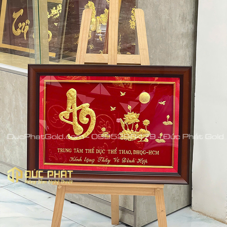 Tranh chữ An dát vàng