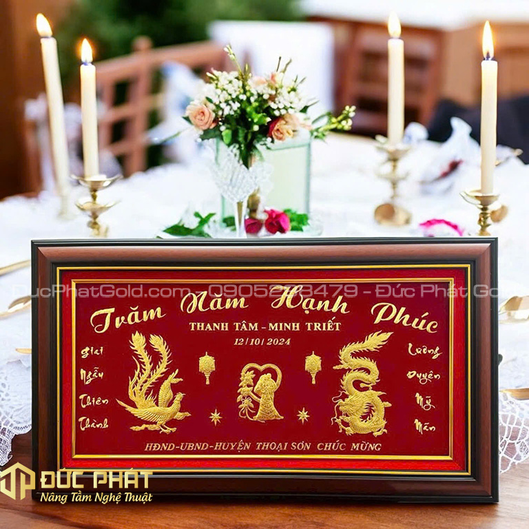 Tranh trăm năm hạnh phúc tặng đám cưới
