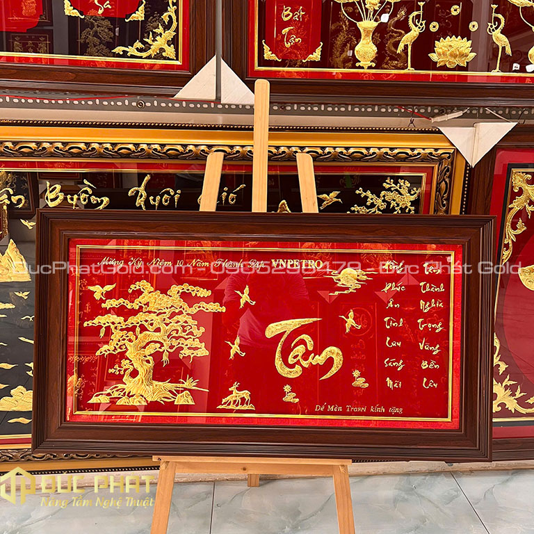 Tranh chữ Tâm tặng Kỷ niệm ngày thành lập công ty Tranh chữ Tâm tặng Kỷ niệm ngày thành lập công ty