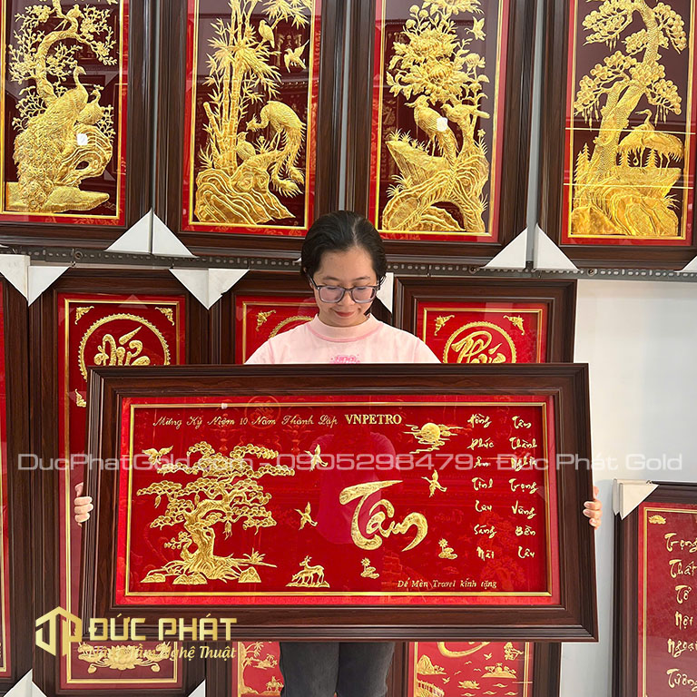 Tranh chữ Tâm tặng Kỷ niệm ngày thành lập công ty Tranh chữ Tâm tặng Kỷ niệm ngày thành lập công ty