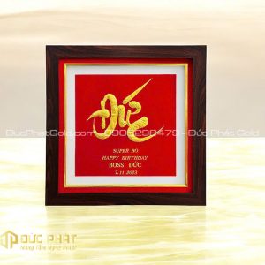 tranh chữ đức tặng sinh nhật sếp