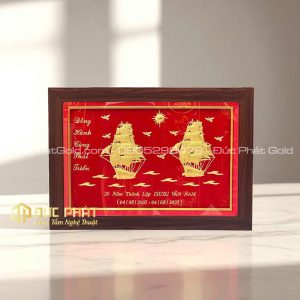 tranh đôi thuyền buồm quà tặng đối tác