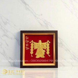 tranh thần tiền dát vàng