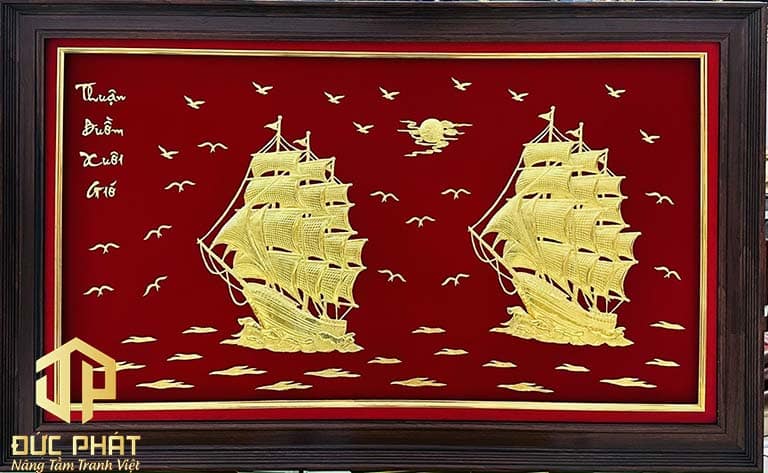 Tranh phong thủy dát vàng