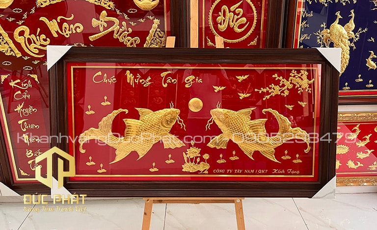 Khánh vàng Cá Chép Ngắm Trăng
