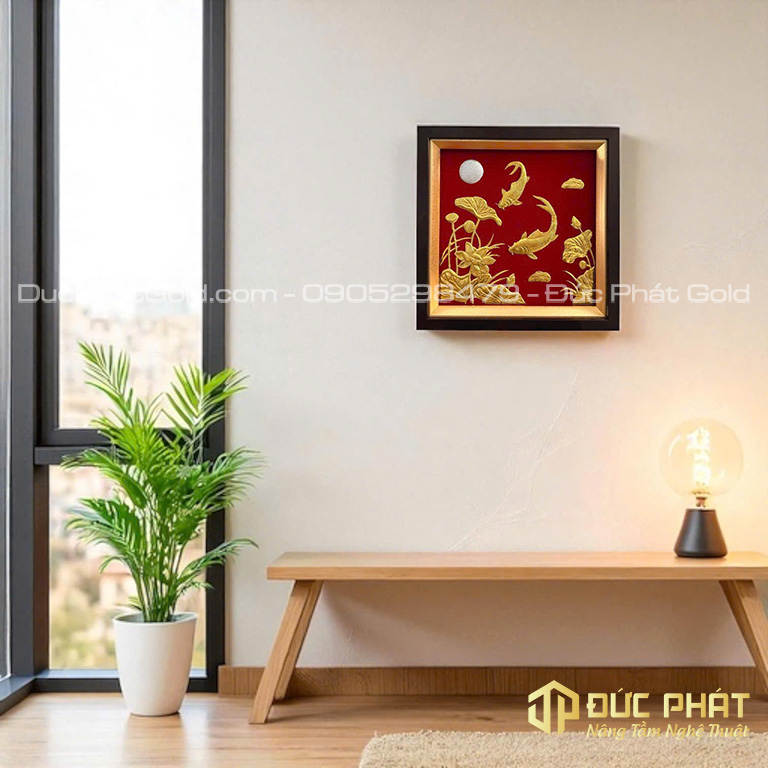 cách treo tranh cá chép hoa sen cách treo tranh cá chép hoa sen