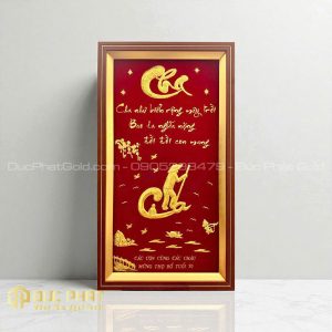 tranh chữ cha thư pháp mừng thọ 70 tuổi