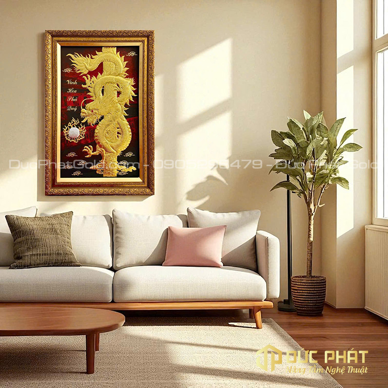 tranh rồng tặng tân gia cao cấp