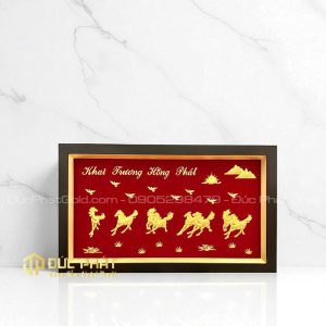 tranh bát mã tặng khai trương
