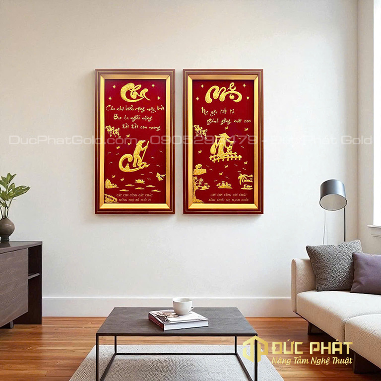 tranh công cha nghĩa mẹ