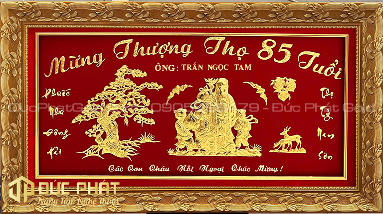 Tranh quà mừng Thọ 85 tuổi cụ ông