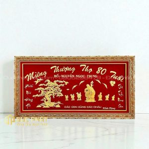 tranh quà tặng mừng thọ cụ ông 80 tuổi