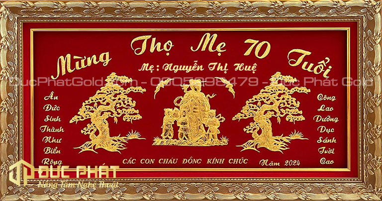 Tranh mừng Thọ MẸ 70 tuổi chế tác theo yêu cầu Tranh mừng Thọ MẸ 70 tuổi chế tác theo yêu cầu