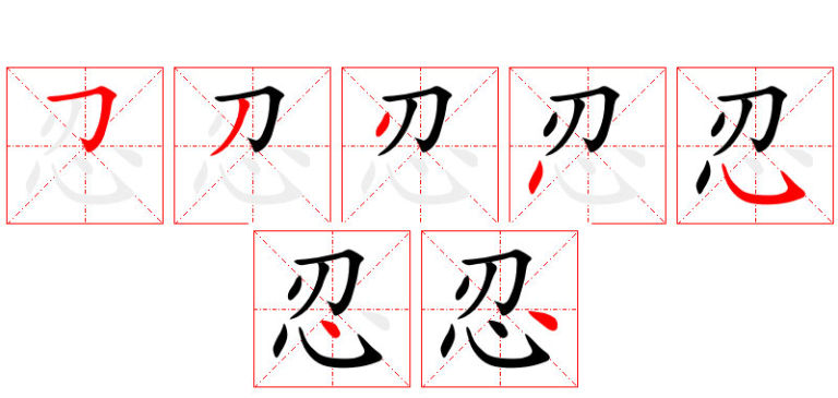 Cách viết chữ Nhẫn trong tiếng Hán Cách viết chữ Nhẫn trong tiếng Hán