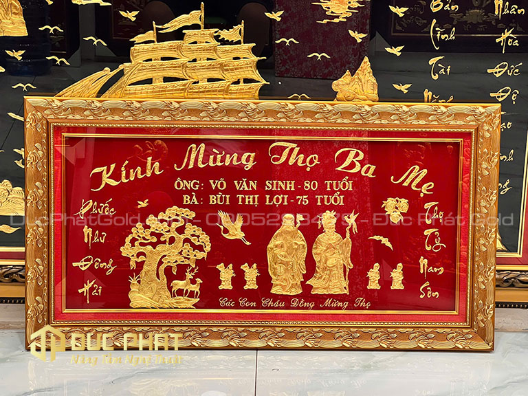 tranh mừng thọ cao cấp