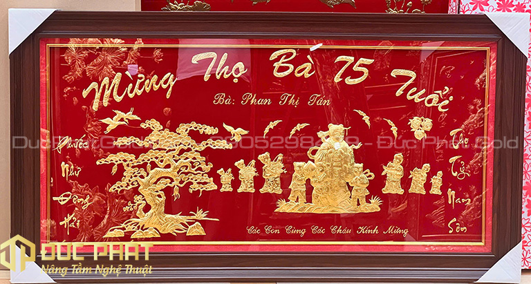 tranh mừng thọ bà