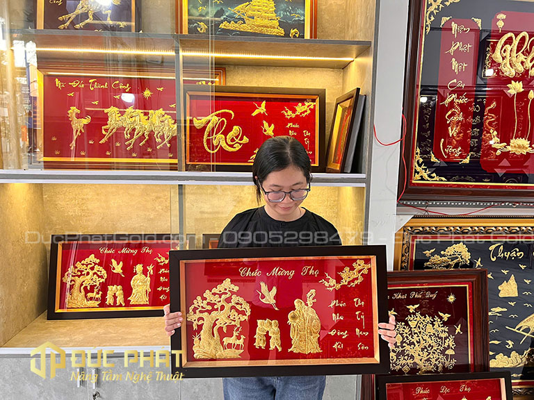 tranh mừng thọ cao cấp