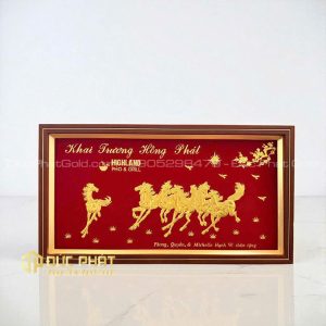 tranh ngựa chúc mừng khai trương chế tác riêng