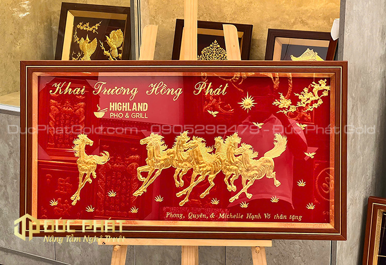 tranh tặng khai trương