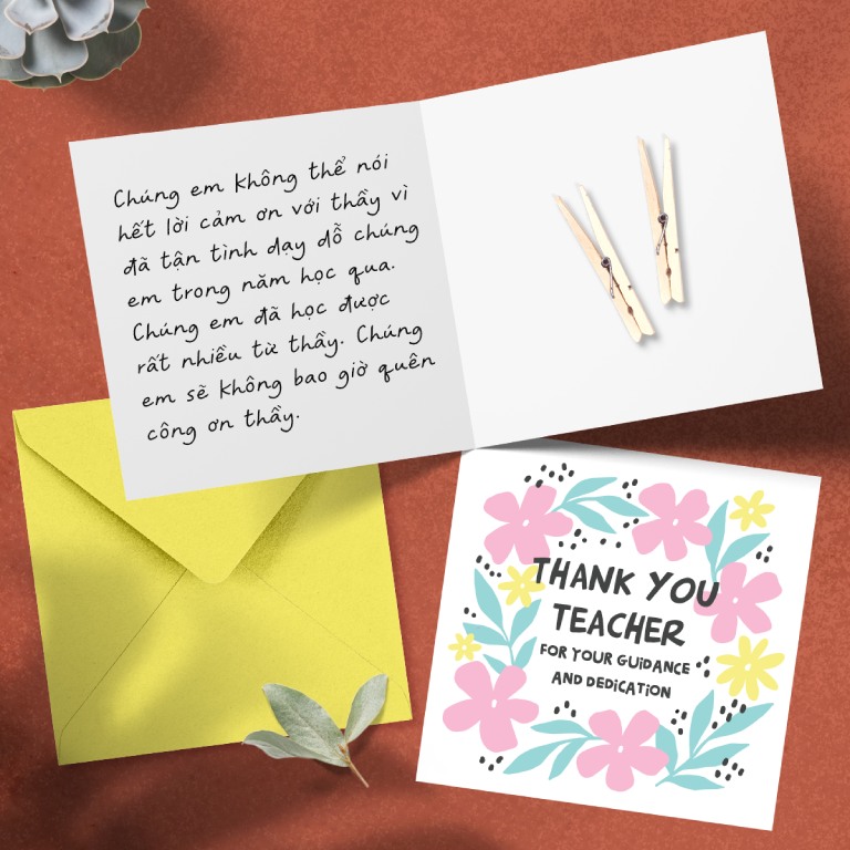Lời chúc cho thầy cô khi chia tay