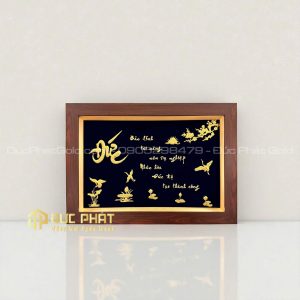 tranh chữ đức hoa sen chim hạc