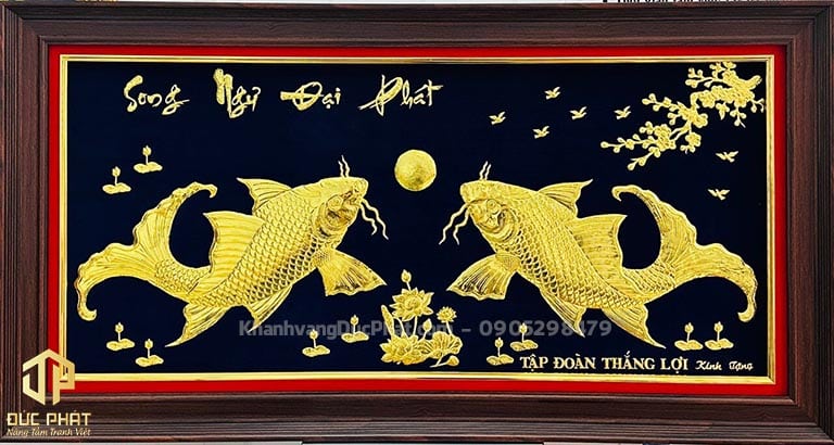 Tranh song ngư đại phát 