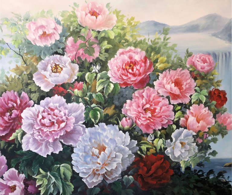 Tranh hoa mẫu đơn