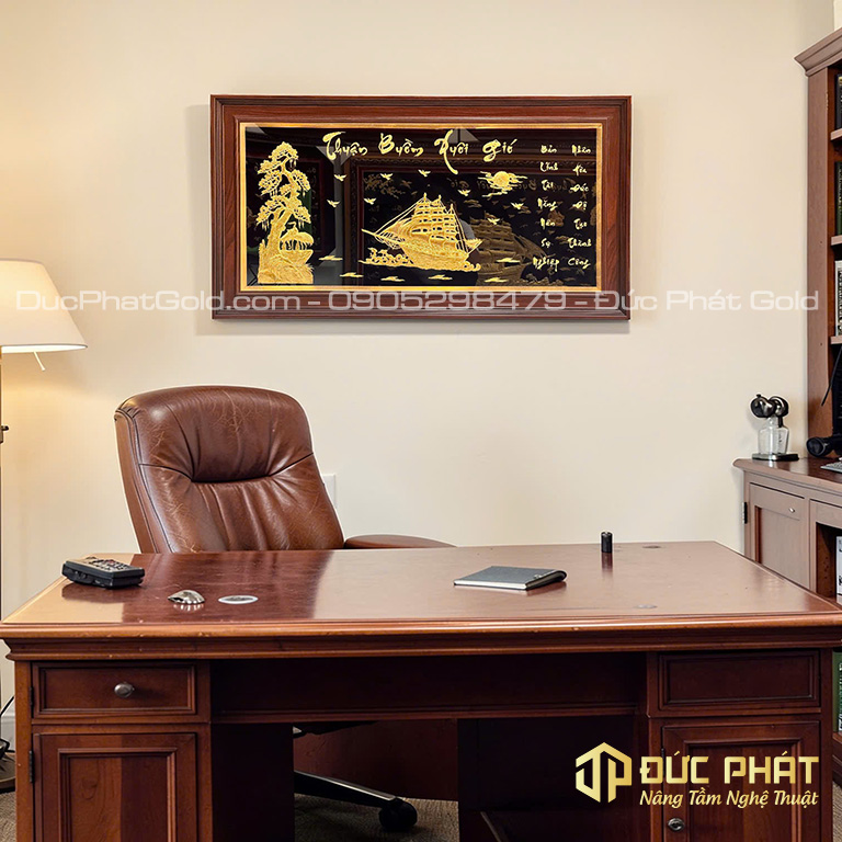 tranh thuận buồm xuôi gió treo phòng lãnh đạo