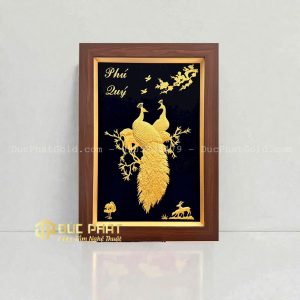 tranh đôi chim công khổng tước phú quý